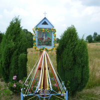 Kapliczka we wsi Przytkowice, gmina Kalwaria Zebrzydowska, powiat wadowicki.